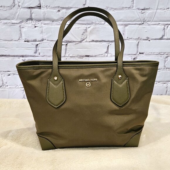MICHAEL KORS, Eva olive colour tote bag - Picture 7 of 12